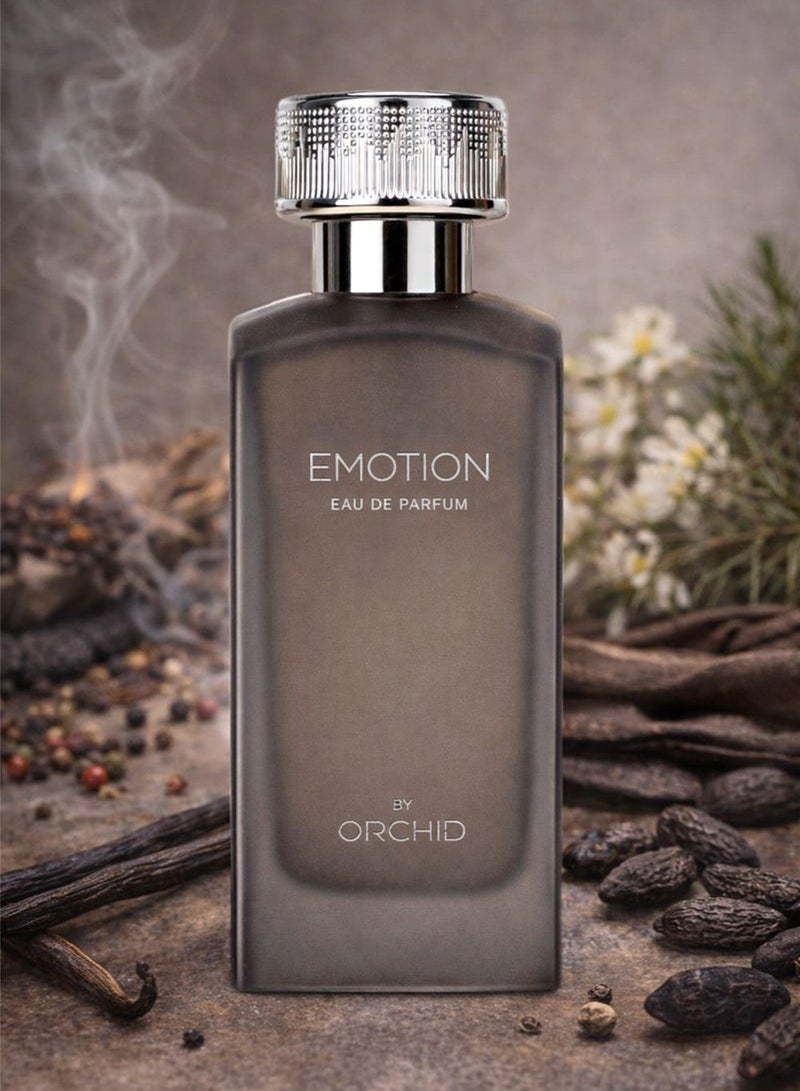 Orchid Emotion Pour Homme Men’s Eau de Parfum 100ml – Incense Pepper, Cedarwood, Vetiver, Vanilla Tonka Musk - Image 1